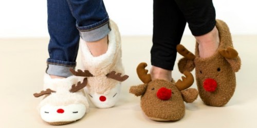 Score $10 Off Adorable Fall Slippers & FREE Shipping (Cute Reindeer Slippers + More)