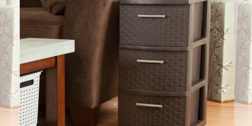 Walmart.com: TWO Sterilite 3-Drawer Weave Carts Only $16 – Just $8 Each
