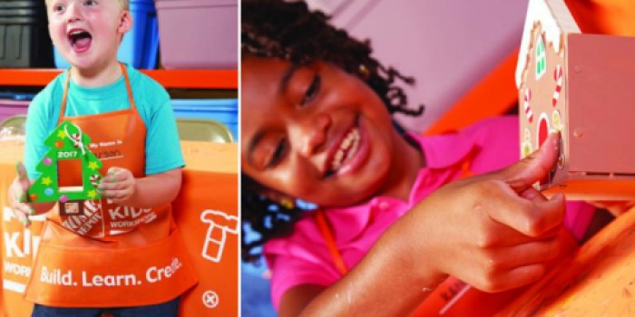 Home Depot Kids Workshop: Make Free Christmas Ornament & Gingerbread House (11/25 & 12/2)