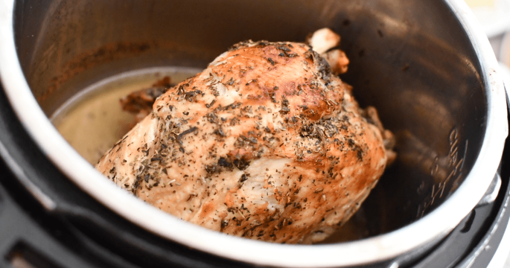cooked turkey breast in the Instant Pot