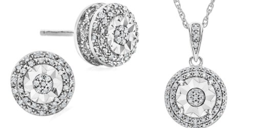 JCPenney: Sterling Silver Diamond Earrings Or Necklace ONLY $25 Each Shipped (Regularly $125)