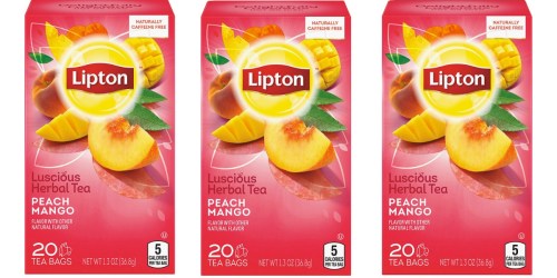 Amazon: SIX Boxes of Lipton Peach Mango Tea ONLY $4.49 (Just 75¢ Per Box)