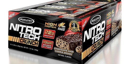 Amazon: MuscleTech Gluten-Free Crunch Protein Bar 12-Pack Only $8.99 Shipped (75¢ Per Bar)