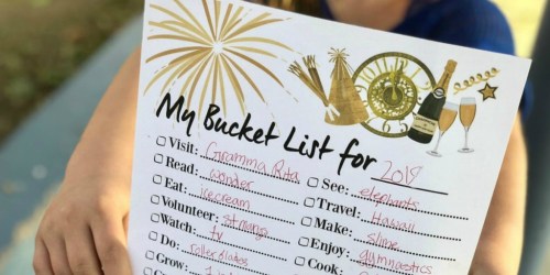 FREE Printable New Year’s Bucket List