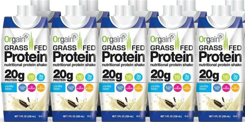 Amazon Prime: Orgain Grass Fed Protein Shakes 12-Count Just $12.48 Shipped