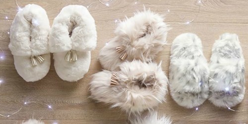 Pottery Barn Teen Faux-Fur Slippers Only $14.99 Shipped (Regularly $39.50)