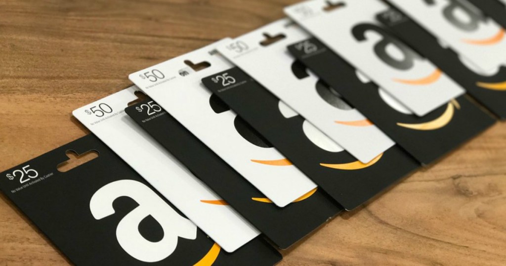 Amazon Gift Cards in a row