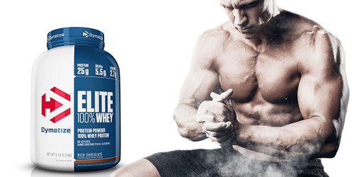 Amazon: Dymatize Elite Whey Protein Powder 5lb Container $32.54 Shipped (Regularly $42) + More