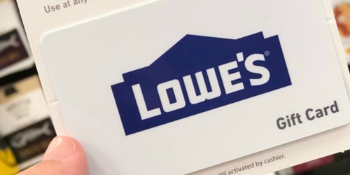 $100 Lowe’s eGift Card Only $90