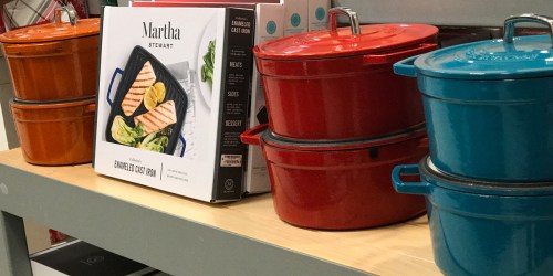 Martha Stewart Cast Iron 6-Quart Round Dutch Oven ONLY $39.99 After Rebate