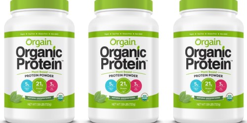 Amazon: Orgain Organic Plant Based Protein Powder 1.5 Pounds Only $16.49 Shipped