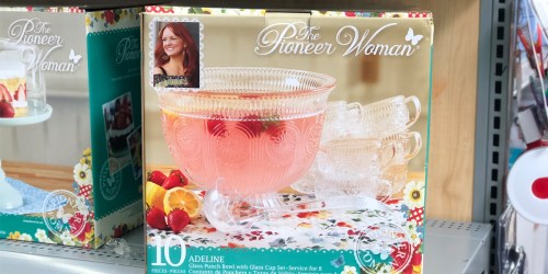 The Pioneer Woman 10-Piece Punch Bowl Set Possibly ONLY $2 at Walmart