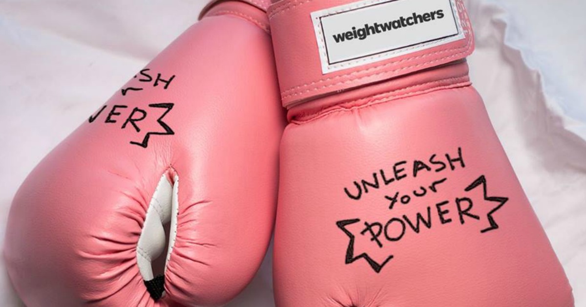 Receive a free weight watchers cookbook - unleash your power boxing gloves