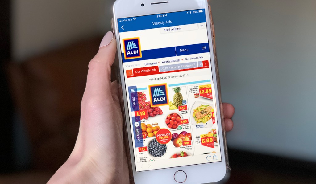 Aldi app on iPhone