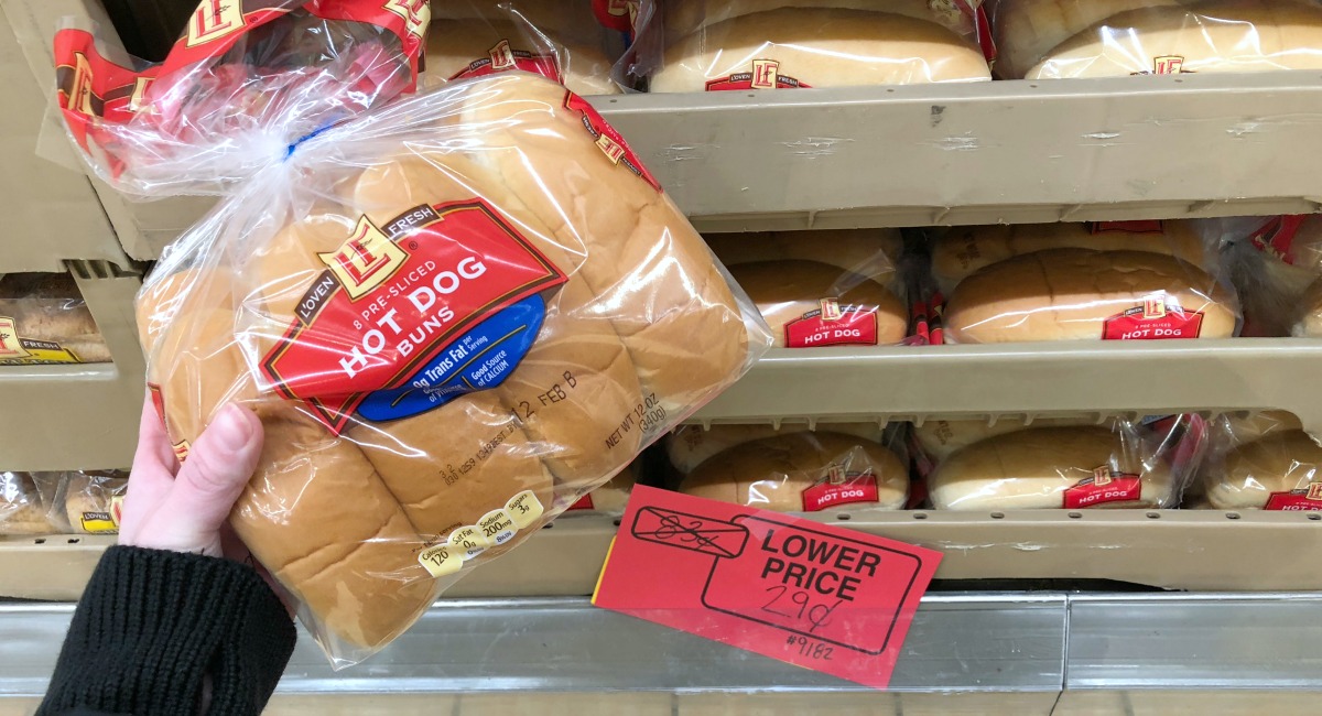 hot dog buns at ALDI