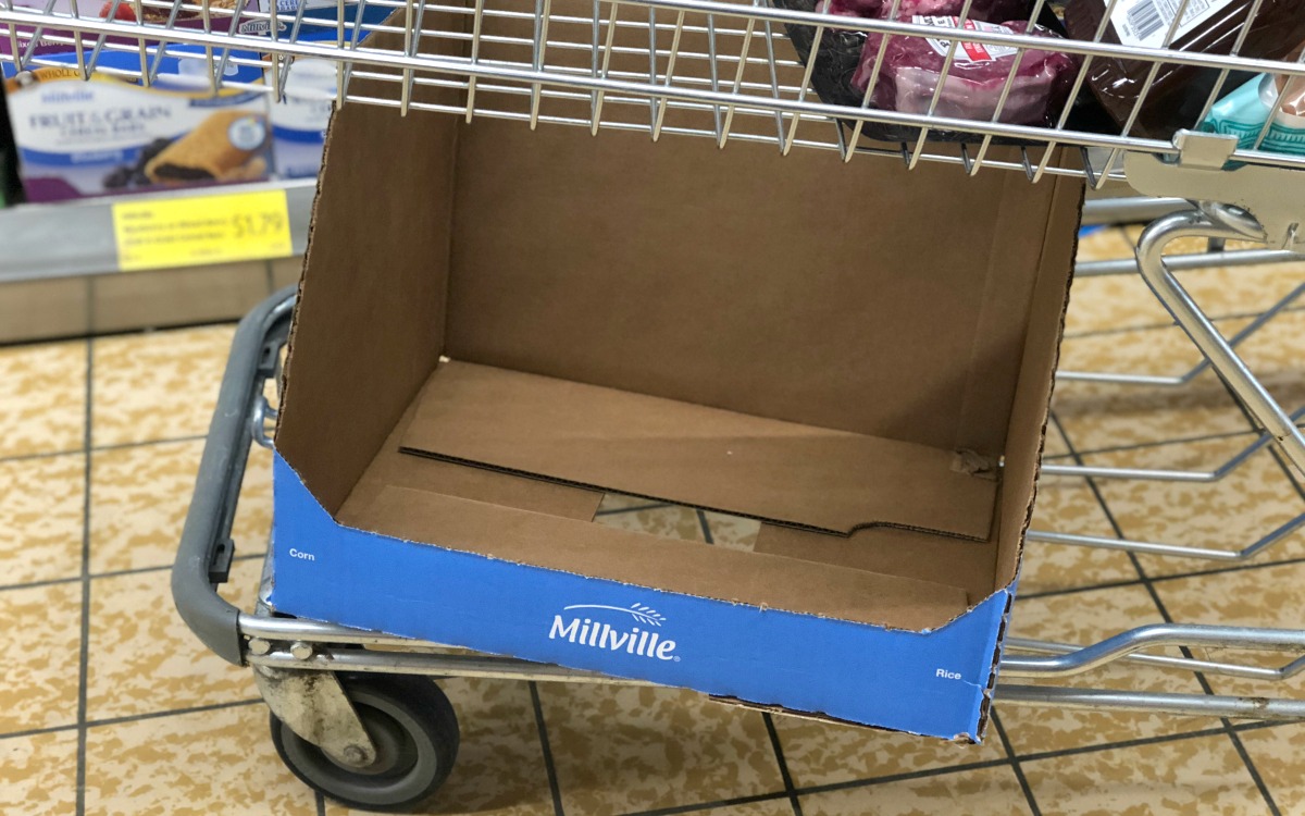 box in Aldi cart