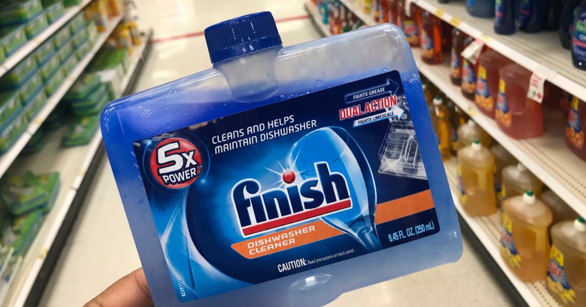 Finish Dual Action Dishwasher Cleaner 8.45 oz Bottle