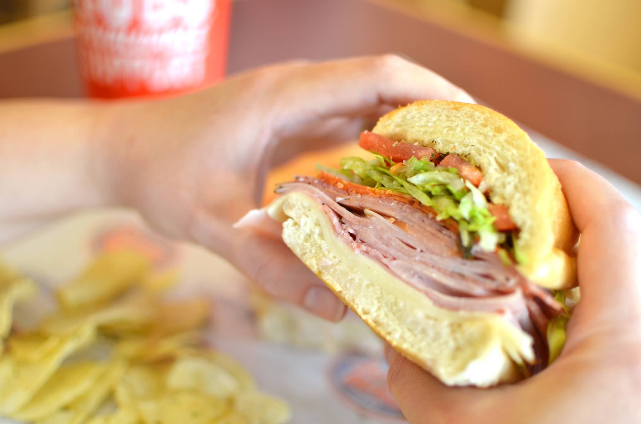 Jersey Mike's sub sandwich closeup
