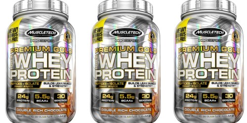 Amazon: MuscleTech Premium Whey Protein 2.23 Pounds Only $10.07 Shipped (Just 34¢ Per Serving)