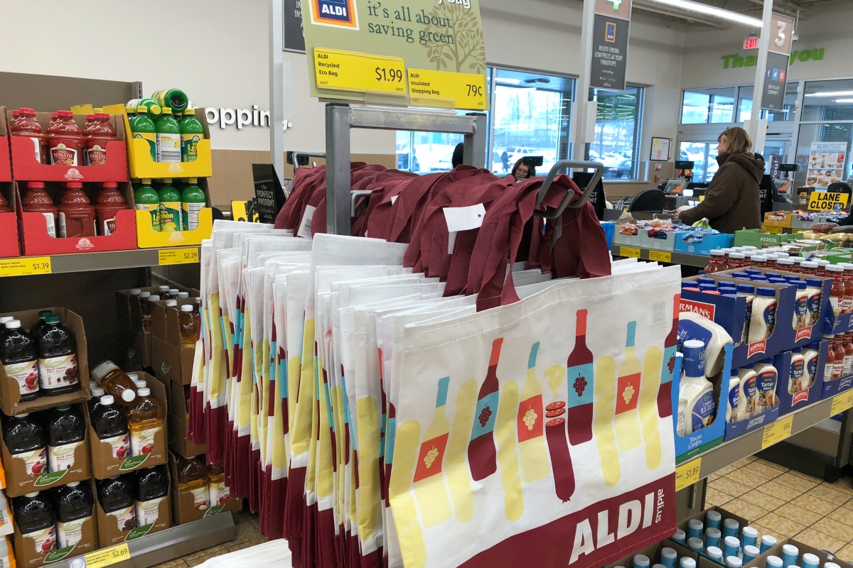 Aldi reusable shopping bags