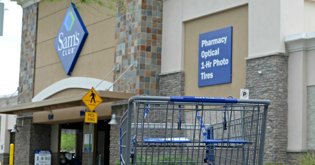 cart in front of Sam's Club