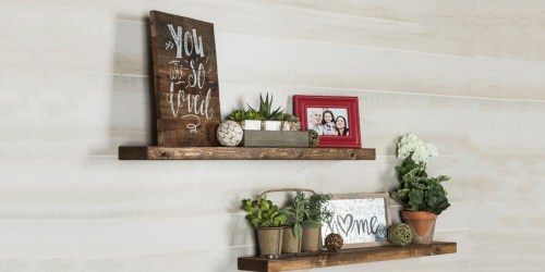 Farmhouse Inspired Floating Shelf 2-Pack ONLY $32.99 (Regularly $110)