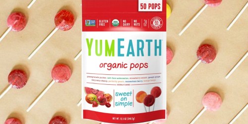 Amazon: YumEarth Organic Lollipops 50 Count Package ONLY $5.32 Shipped