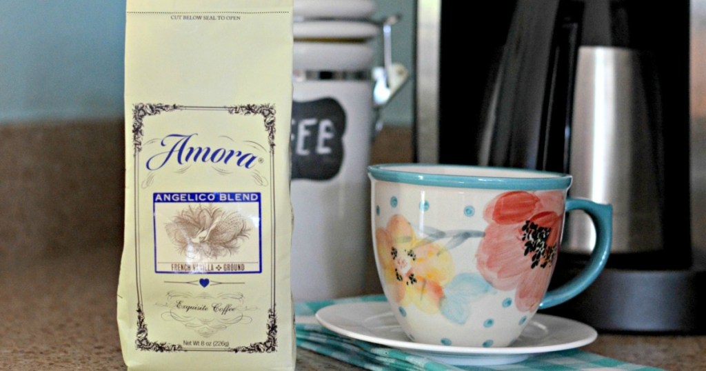 Amora coffee with coffee mug