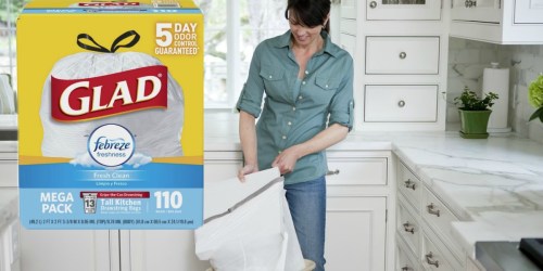 Amazon: Glad Tall Kitchen Trash Bags 110-Count Only $13 Shipped