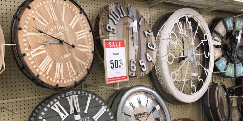 50% Off Wall Clocks at Hobby Lobby Including Farmhouse Styles