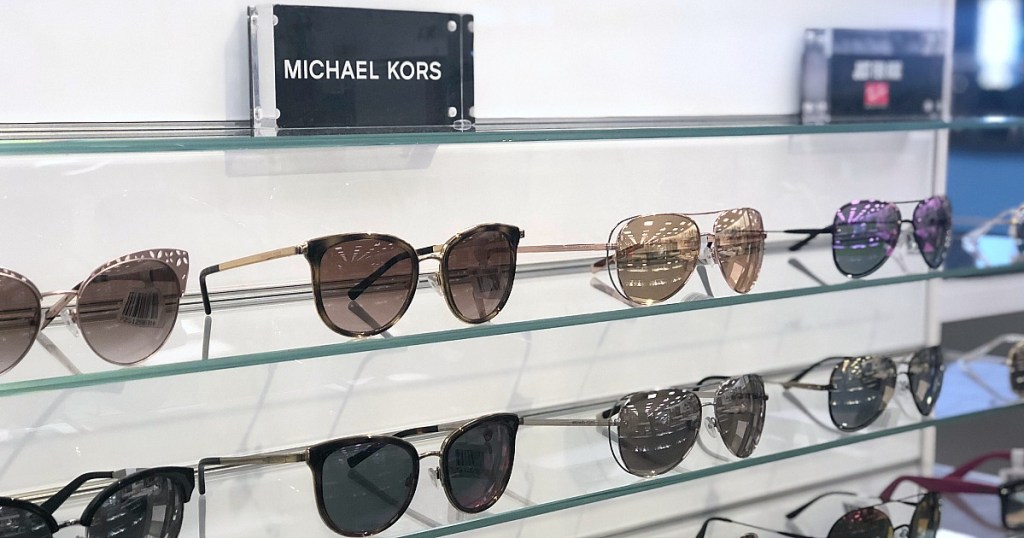 Michael Kors sunglasses in store on shelf 