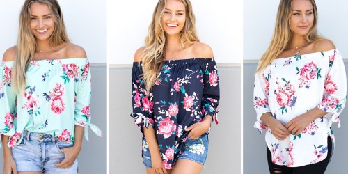 Floral Off Shoulder Top ONLY $14.99