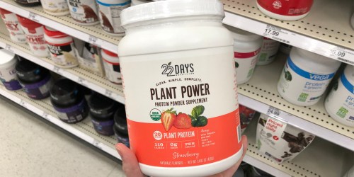 50% Off 22 Days Plant Power Strawberry Protein Powder at Target (Just Use Your Phone)