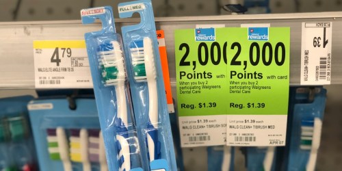 Walgreens Brand Toothbrushes As Low As 19¢ Each After Points