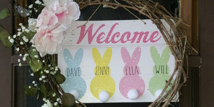 Custom Easter Wreath For Just a Few Bucks…