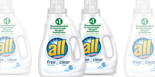 Amazon: TWO All Liquid Laundry Detergent 46.5oz Bottles Only $4.48 Shipped (Just $2.24 Each)