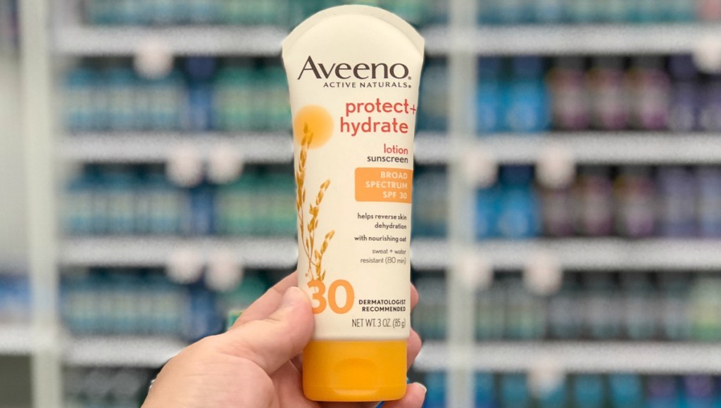 aveeno protect and hydrate spf 30 sunscreen hip2save