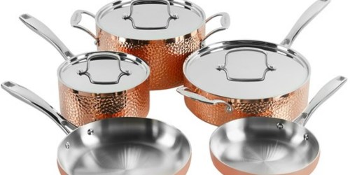 Cuisinart Tri-ply Hammered Copper 8-Piece Cookware Set $119.99 Shipped (Regularly $400)