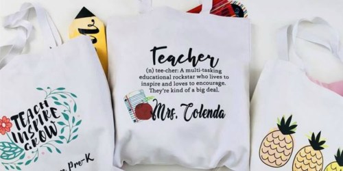 Cute Personalized Teacher Quote Tote Bags Just $9.99 (Regularly $20)