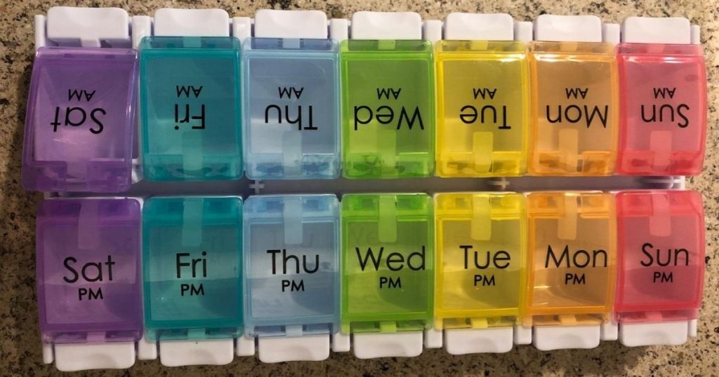 weekday pill organizer