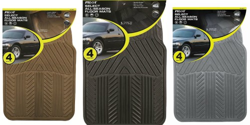Sears: All Season 4-Piece Rubber Floor Mat Set ONLY $9.50 (Regularly $20)