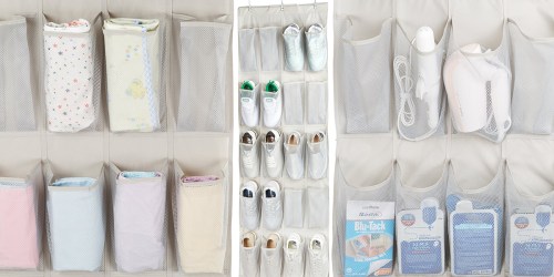 AmazonBasics Over the Door Shoe Organizer Only $7.80 (Organize Snacks, Toiletries & More!)