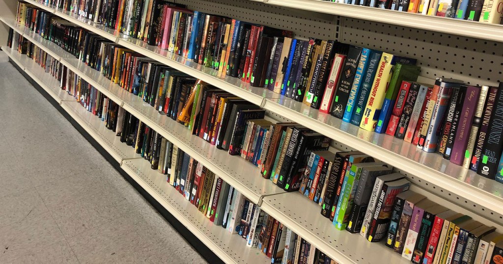 books on a wall 