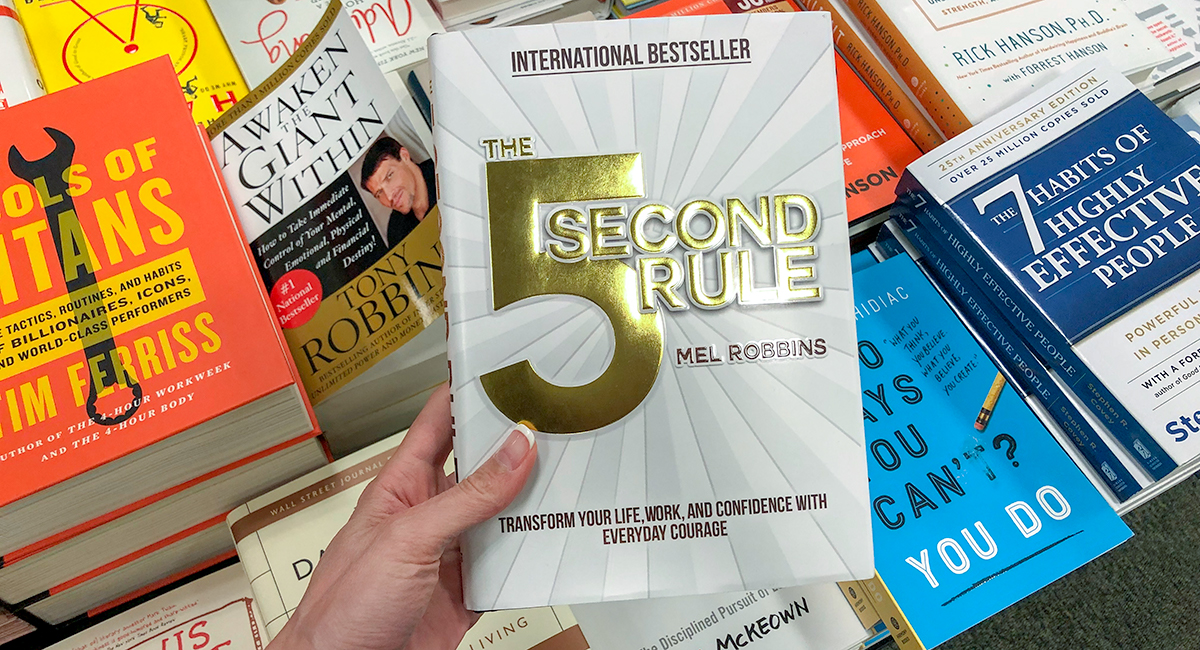 best Amazon self-help books — the 5 second rule by mel robbins