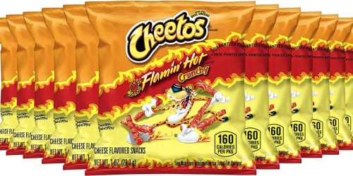 Amazon: Cheetos Crunchy Flamin’ Hot Snacks 40-Count Pack Only $8.20 Shipped (Just 21¢ Each)