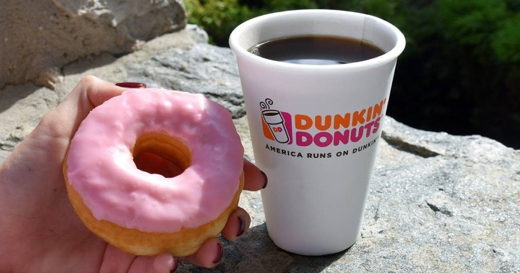 Dunkin' Donuts donut and coffee