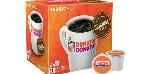 Staples: Dunkin’ Donuts Coffee K-Cups 44 Count Box Just $11.39 (Only 26¢ Each) + More