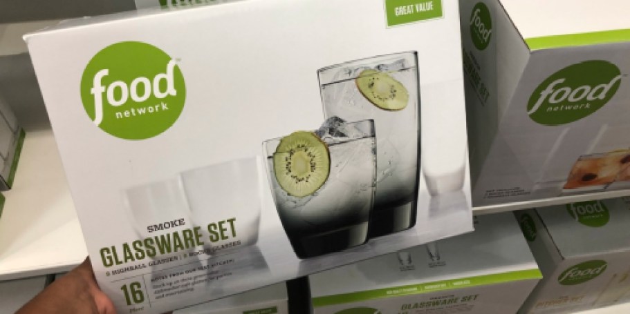 Food Network 16-Piece Glass Drinkware Sets Only $16.99 on Kohls.com (Reg. $40)