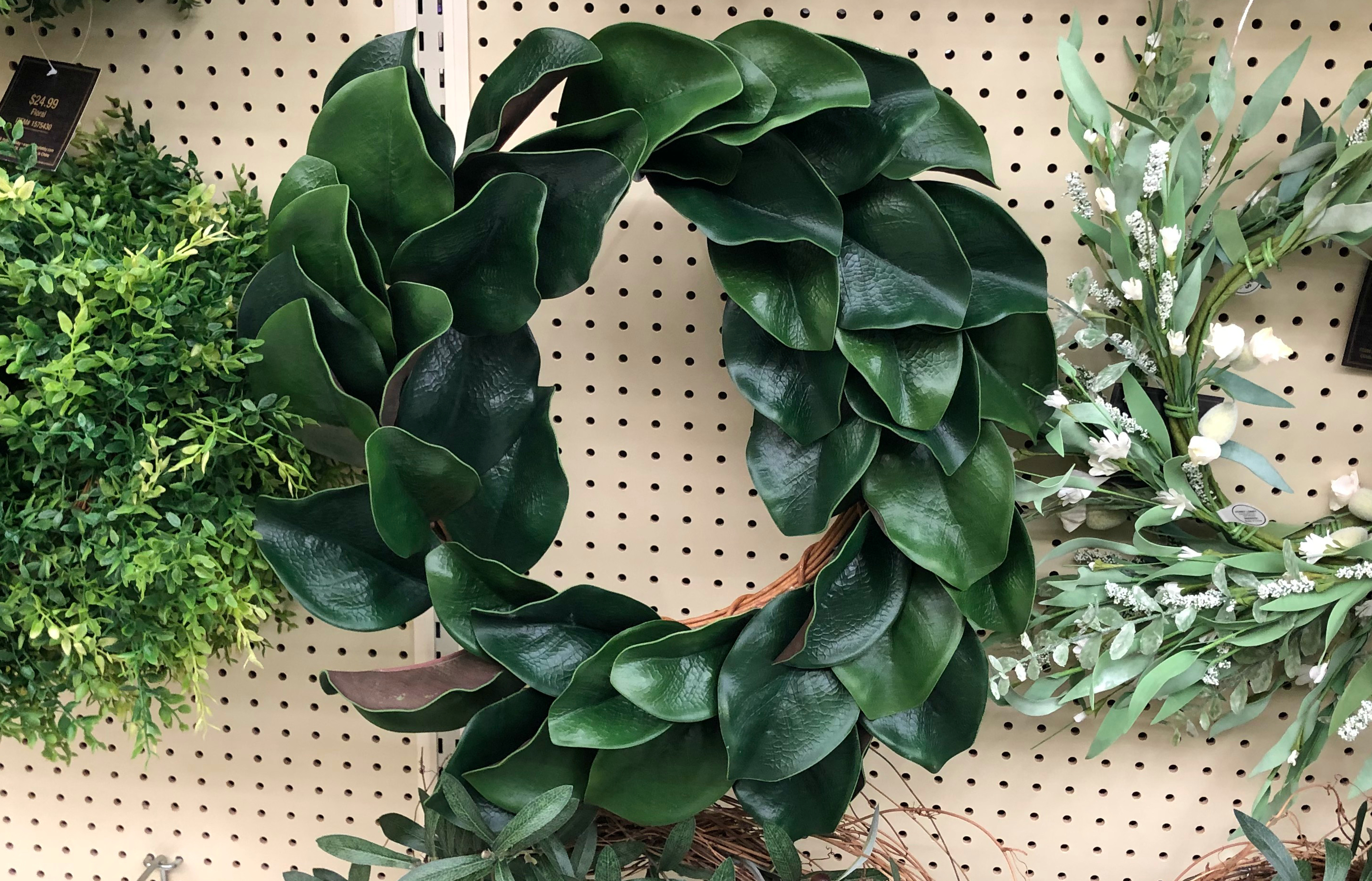 Hobby Lobby carries one of our Magnolia Wreath frugal look-alikes