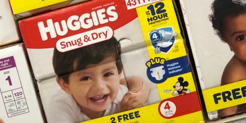 Amazon Family: Huggies Snug & Dry Size 4 Diapers Only $23.39 Shipped (Just 12¢ Per Diaper)